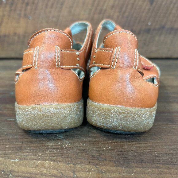 Mephisto Allrounder Galina Orange Leather Fisherman Sandals 7.5 - Picture 3 of 12